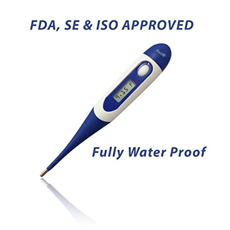 Best Quality Oral Digital Thermometer - For Infants, Kid & Adults - 30 Seconds Read & Monitor Fever Temperature for Fast & Accurate Measurement, Water Proof, and Flexible
