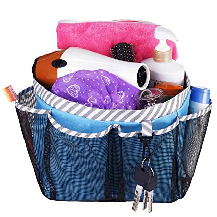 Haundry Mesh Shower Caddy Portable for College Dorm, Large Bathroom Tote Bag with 8 Pockets