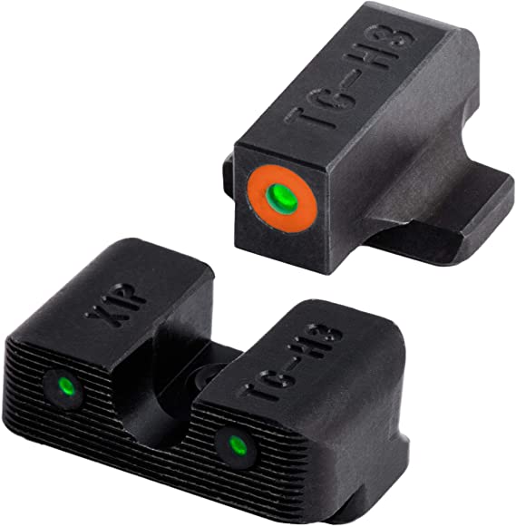 TRUGLO Tritium Pro Glow-in-The-Dark Handgun Night Sights for Springfield XD Series, Orange Rear