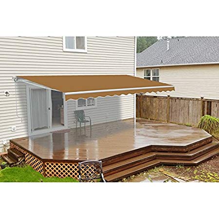 ALEKO AW13X10SAND31 Retractable Patio Awning 13 x 10 Feet Sand