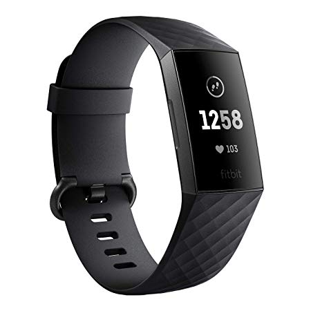 Fitbit Charge 3 Fitness Activity Tracker (Graphite and Black) with Offer on Accessory