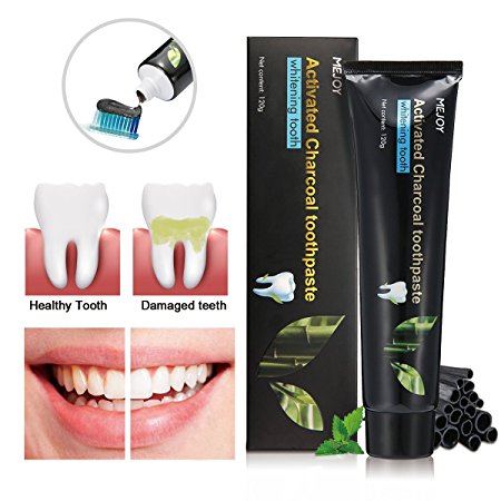 Y.F.M Activated Charcoal Teeth Whitening, Bamboo Charcoal Black Toothpaste Improves Oral Health and Freshens Breath 120g