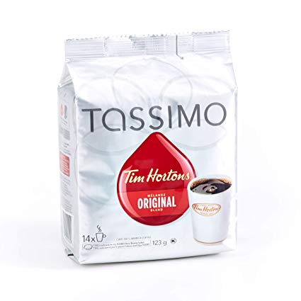 Tim Hortons Original Coffee, Single Serve Tassimo T-Discs, Medium Roast, 14 Count