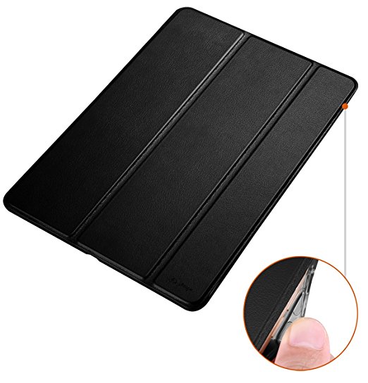 Dyasge Soft TPU Bumper Case with Stand for iPad Air 2 Tablet, Black