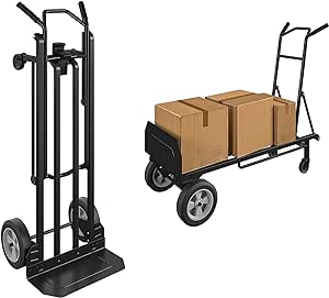 COSCO Steel 2-in-1 Hand Truck (800 lb Weight Capacity, Black, 2 positions)