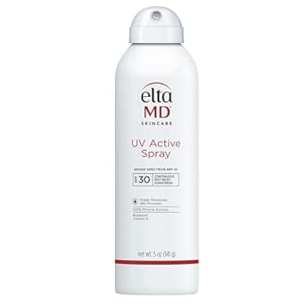 EltaMD UV Active Mineral Sunscreen with Zinc Oxide, SPF 50 , Water Resistant Sunscreen Up to 80 Minutes