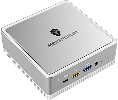 UM300 Mini PC AMD Ryzen 3 3300U Windows 10 Pro Mini Computer, 16GB RAM 256GB SSD, HDMI/DP/USB-C 4K@60Hz Output, 2X Ethernet Port, Support Chromium & Linux OS, PXE Boot and WOL