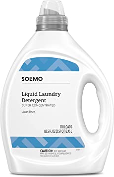 Solimo Amazon Brand Concentrated Liquid Laundry Detergent, Clean Linen, 110 Loads, 82.5 Fl Oz