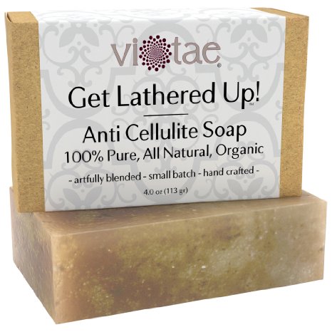 Certified Organic ANTI CELLULITE Soap - by Vi-Tae - 100 Pure All Natural Aromatherapy Herbal Bar Soap - 4oz