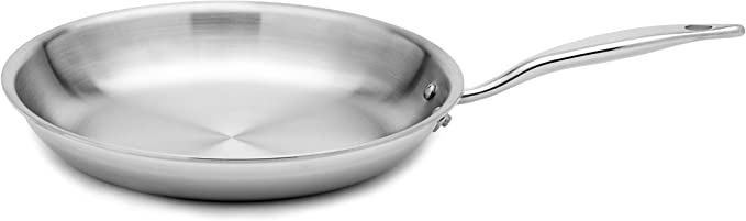 Heritage Steel HSC-14914 Cookware Fry Pan, Stainless Steel, Silver
