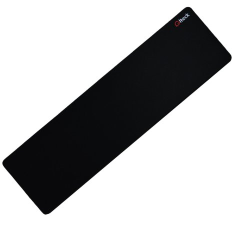 Large Gaming Mouse pad,GLTECK Waterproof Extended Mouse Mat, Stitched Edges Non-Slip Rubber Mats Pads - 4mm Thick|36"x12"in-Large Mouse Pad With Carrying bag|Lifetime Warranty(XXL Black EDGE)