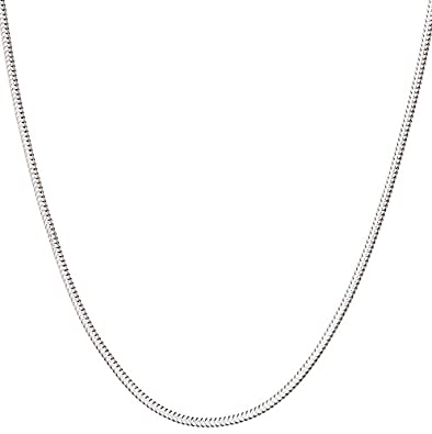 Italian Fashions 925 Sterling Silver Italian 1mm,1.2mm, 1.6mm Snake Chain Crafted Necklace Thin Lightweight Strong - Lobster Claw Clasp With Extra Clasp