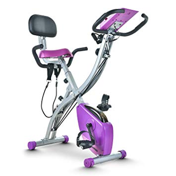 TECHMOO Folding Magnetic Stationary Exercise Bike Upright Recumbent Exercise Bike Folding Fitness Home X Exercise Bike Indoor Cycling Bike Bicycle for Workout Machine Cardio Workout Losing Weight