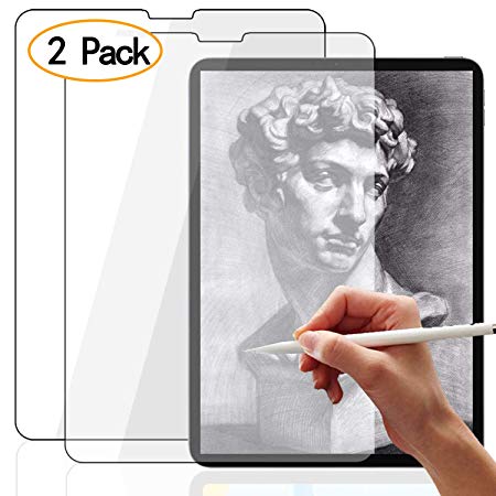 iPad Mini 5 Paper Fees like Screen Protector, [2 Pack] New IPad Mini 2019 7.9 Inch 2/3/4 Matte Anti Glare Screen Film, Paper Texture Feeling for Writing Drawing, [Support with Apple Pencil]