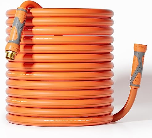 DRINCOSH Garden Hose 100 ft x 5/8", Lead-In Hose Ultra Durable Water Hose Lightweight Flexible Garden Hose With Swivel Grip Handle for All-weather Outdoor, Lawn, Car Wash, Backyard