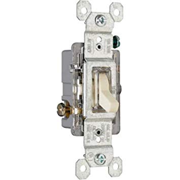 Legrand - Pass & Seymour 660ISLGCC10 Single Pole Lighted Toggle Switch 15-Amp 120-volt Grounded, Ivory