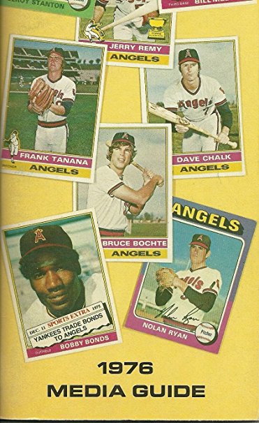 CALIFORNIA ANGELS MLB BASEBALL 1976 MEDIA GUIDE VINTAGE GREAT COLOR AUTHENTIC