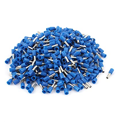 uxcell E2508 14 AWG Insulated Wire Ferrules Cord End Terminals with 480 Piece Blue