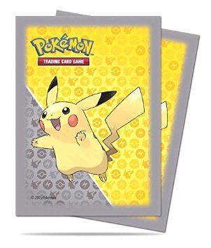 65 Ultra Pro PIKACHU POKEMON Deck Protectors Sleeves Grey Yellow Standard Size MTG