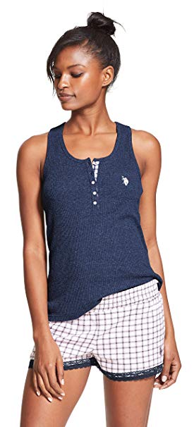 U.S. Polo Assn. Womens Pajama Sets Racerback Tank and Shorts Sleepwear PJs Set