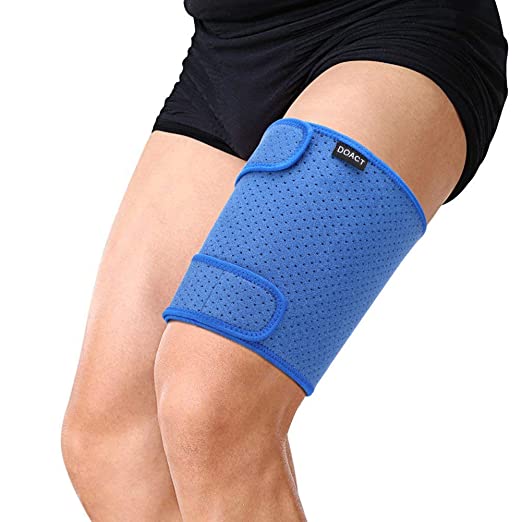 DOACT Thigh Brace, Quad and Hamstring Wrap Compression Sleeves, Adjustable Leg Sleeves Support for for Men and Women, Sprains, Quadricep, Tendinitis, Workouts, Sports Injury Recovery