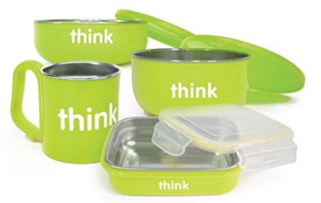 ThinkBaby Complete BPA Free Feeding Set (Light Green)