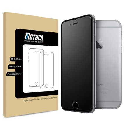 Mothca iPhone 6 6S Screen Protector Matte Anti-Glare & Anti-Fingerprint 9H HD Clear Tempered Glass Film Smooth as Silk--Lifetime Replacements Warranty (iPhone 6/6s)