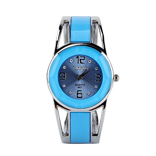 ELEOPTION Bracelet Design Quartz Watch with Rhinestone Dial Stainless Steel Band Free women's Watch Box