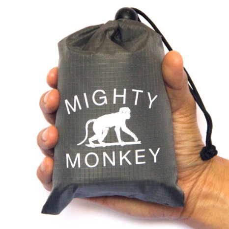 MIGHTY MONKEY Portable Pocket Beach Picnic Blanket. Waterproof & Sandproof Mat. Perfect For Camping, Picnics, Beach Trips, Hiking & The Outdoors. 100% SATISFACTION GUARANTEED