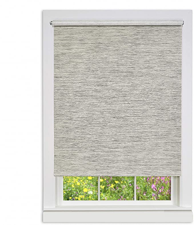 Achim CPS376HT01 Cordless Privacy Jute Shade, 37" x 72", Heather Gray