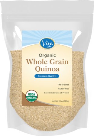 Viva Labs - The FINEST Organic Quinoa, 100% Royal Bolivian Whole Grain, 2 LB Bag