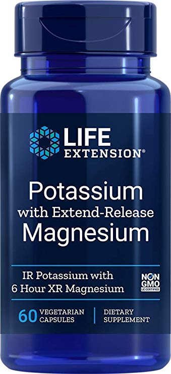 Life Extension Potassium with Extend-Release Magnesium, 60 Count