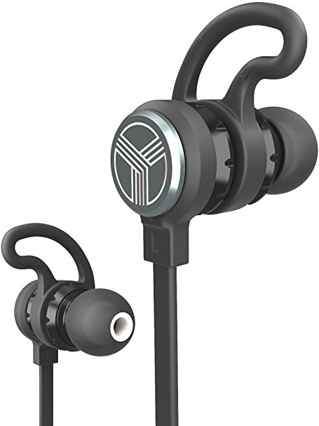 TREBLAB J1 Bluetooth Earbuds, Best Wireless Headphones For Sports Gym Running. [2017 Upgraded] IPX6 Waterproof Sweatproof, Magnetic Secure-Fit Headset. Noise Cancelling Earphones w/ Microphone Mic …