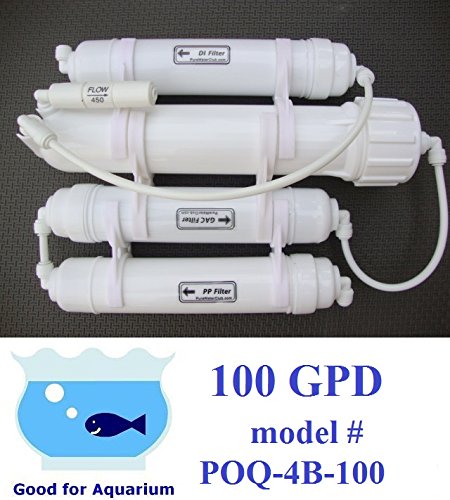 0PPM Portable 100GPD Reverse Osmosis RO DI Filtration POQ-4B-100