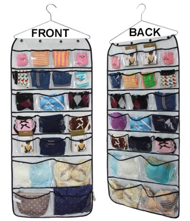 Misslo Hanging Closet Dual-Sided Organizers 42 Pockets 385 by 1775-Inch