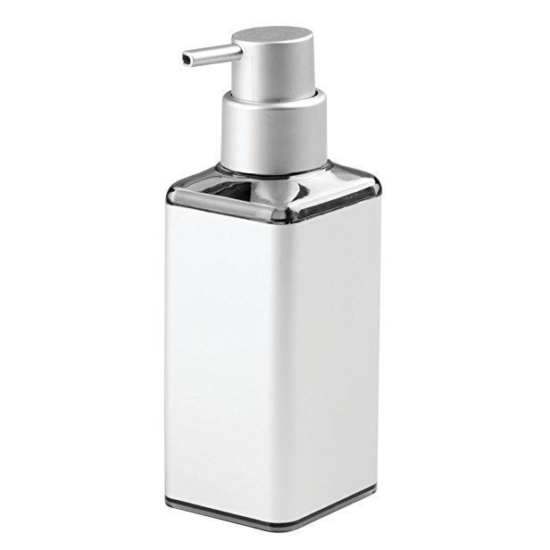 InterDesign Metro Ultra Rustproof Aluminum Soap Dispenser Pump for Kitchen or Bathroom Countertops, Silver