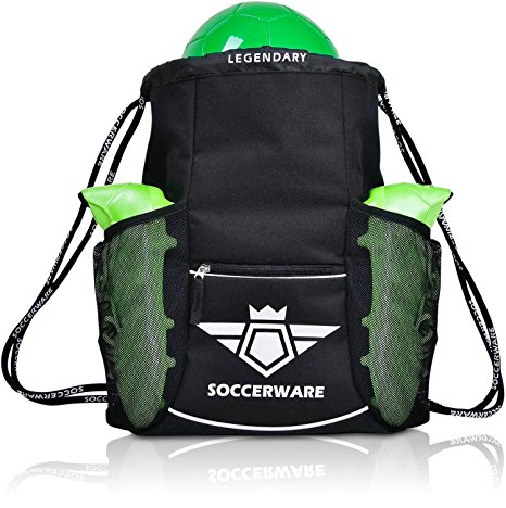 Soccer Bag Backpack - XL Capacity | Youth & Kids | Heavy Duty | For All Sports Gym Equipment | Boys & Girls Sack Pack