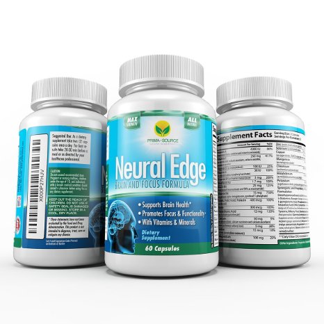 48 HOUR SPECIAL Natural Nootropic - Improve Focus Mental Performance and Clarity and Mood - Physician-Formulated to Provide Most Effective Blend of DMAE L-Glutamine DHA and More
