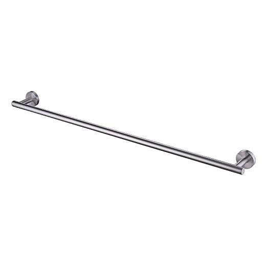 SEIDO Heavy Duty SUS 304 Stainless Steel 36" Single Towel Bar for Bathroom, Brushed Nickel 36 Inch Wall Mounted Shower Room Towel Bar with Holes Drilled (Never Fall Off)