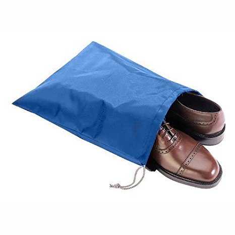 FashionBoutique waterproof Nylon shoe bags- Set of 4 high quality travel friends (Sky Blue)