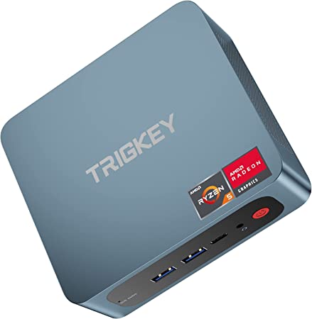 TRIGKEY 6 Core 12 Thread Mini Computer W11 Desktop PC Ryzen 5 5560（Up to 4.0GHz）16G DDR4 500G NVME SSD 35W TPD Micro PC | 6Core 1600MHz HD graphics | WIFI-6E | BT 5.2 | Dual HDMI | Type-C | W11