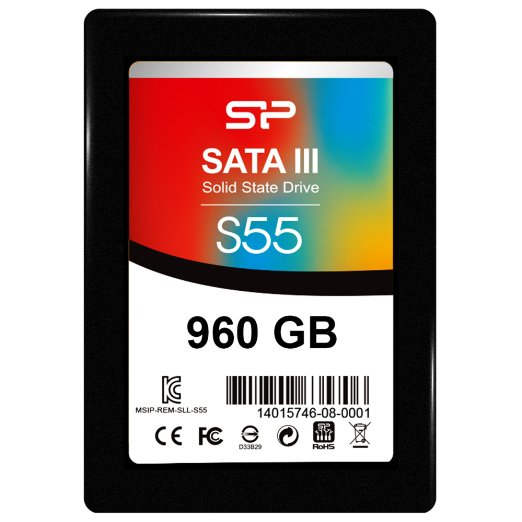 Silicon Power S55 960GB 2.5" 7mm SATA III Internal Solid State Drive SP960GBSS3S55S25