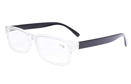 Eyekepper Quality Clear Frame Plastic Reading Glasses  3.00