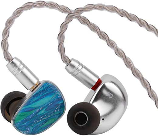 Linsoul Tripowin x HBB Mele 10mm Graphene Driver in-Ear Earphone IEM with Detachable 2 pin OCC Cable for Audiophile (Blue)