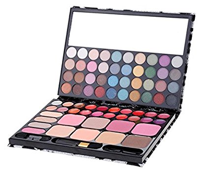 ACEVIVI Professional 72 Silky Shine Colors Eyeshadow Makeup Cosmetic Palette Combination with Lip Gloss and Blush (FBA)