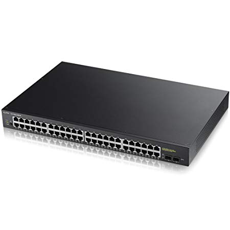 Zyxel 48-Port Gigabit Smart Managed Rackmount PoE  Switch with 170 Watt Budget and 2 SFP Ports [GS1900-48HP-GB0101F]