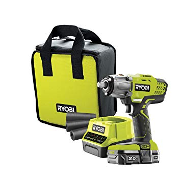 Ryobi R18IW3-120S 18V ONE  Cordless 3 Speed Impact Wrench Starter Kit (1 x 2.0Ah)