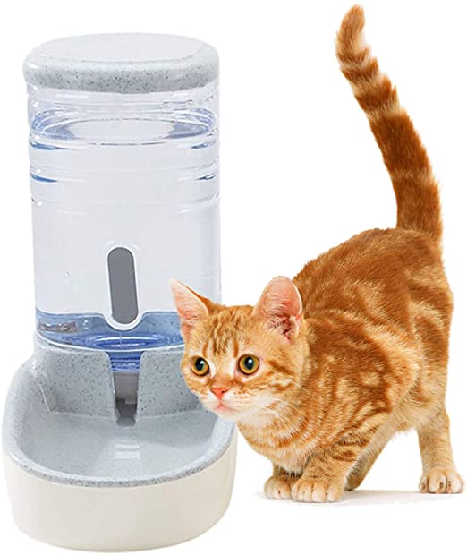 kathson Automatic Cat Dog Water Dispenser for Kitten Puppy Large Small and Medium-Sized Pet Feeding and Drinking, 1 Gallon