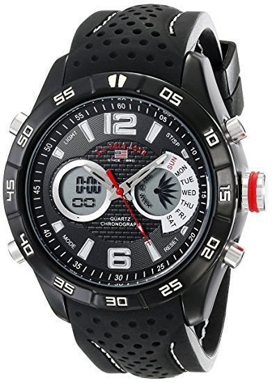 U.S. Polo Assn. Sport Men's US9487 Analog-Digital Display Analog Quartz Black Watch