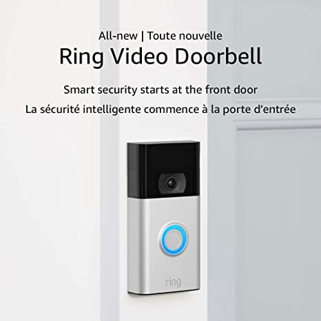 All-new Ring Video Doorbell – 1080p HD video, improved motion detection, easy installation – Satin Nickel (2nd Gen)